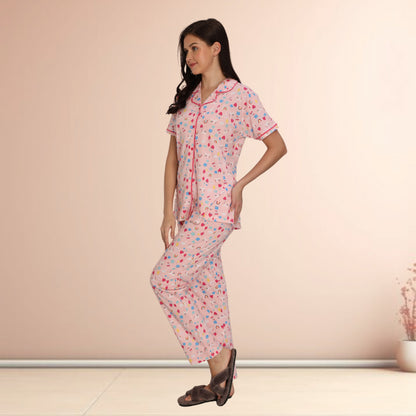 Printed Full Length Night Gown
