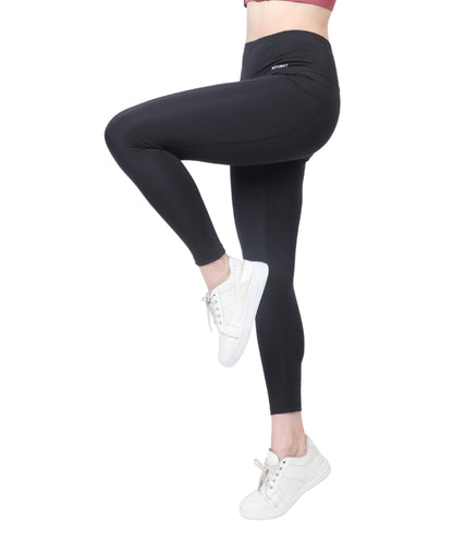 High Waist Gym Leggings with Side Pocket, 4-Way Stretch, Squat-Proof, Moisture-Wicking for Gym, Fitness, Training, Yoga & Activewear