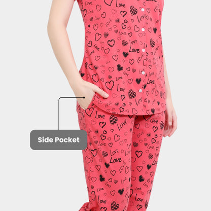 Printed Full Length Night Gown
