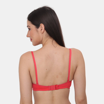 Full Coverage Padded Non-Wired Adjustable Straps Tshirt Bra