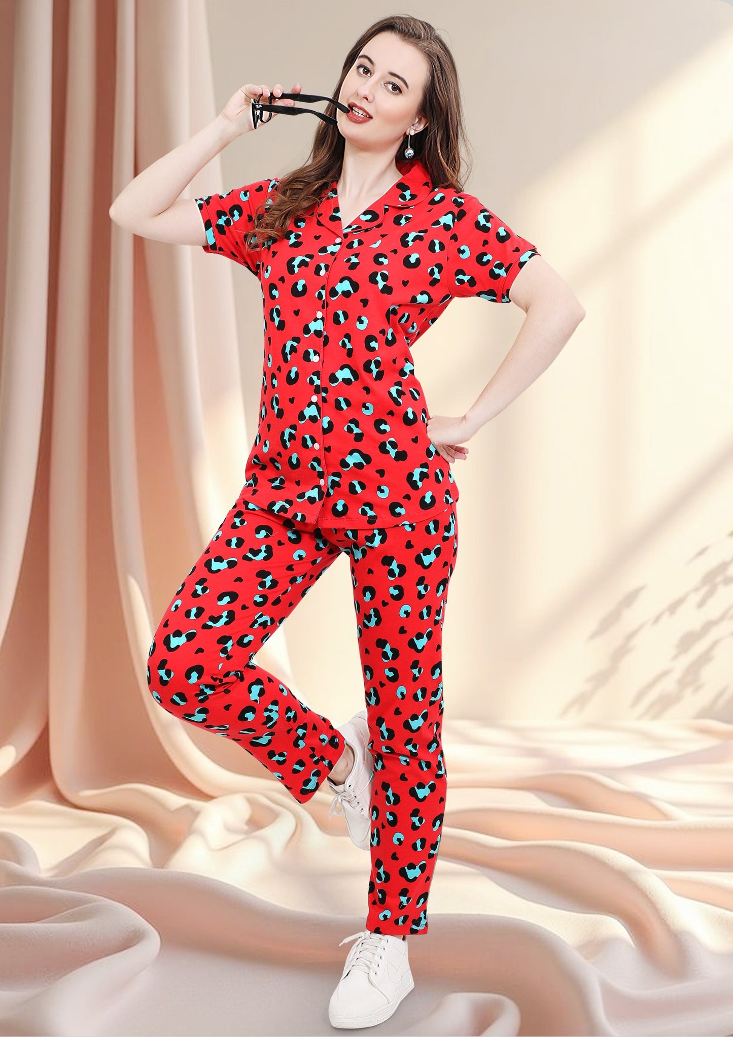 Printed Full Length Night Gown