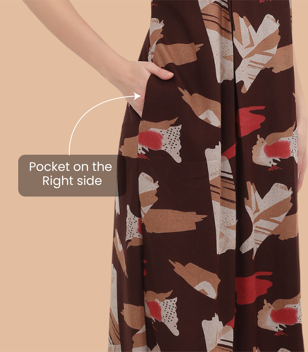 Printed Full-Length Night Gown