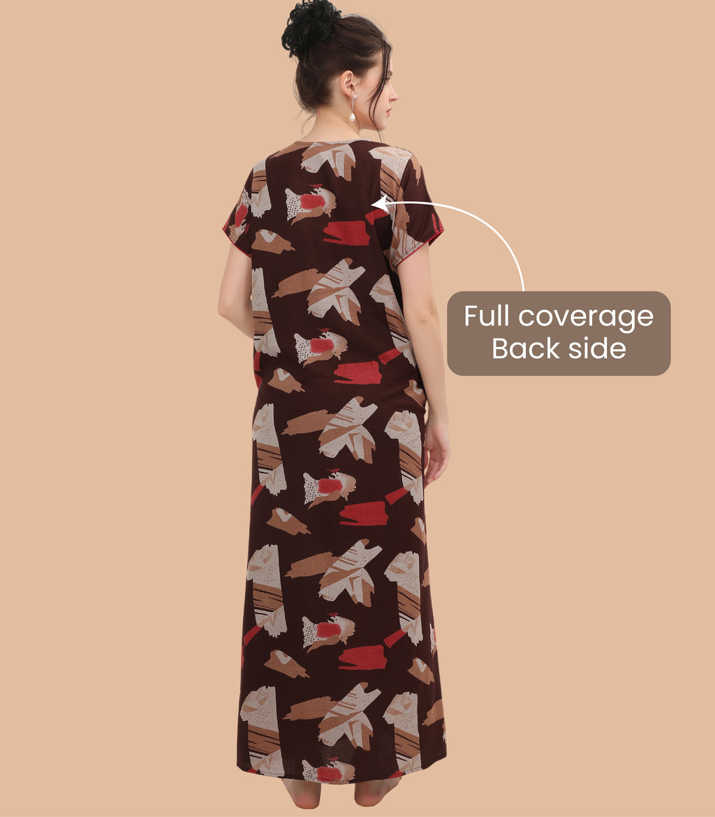 Printed Full-Length Night Gown