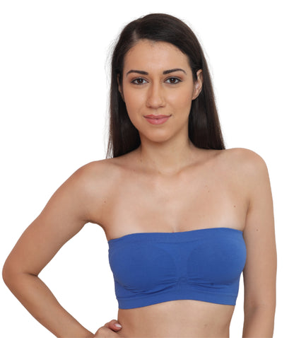 Seamless, Strapless, Full Coverage, Non-Wired Tube Bra