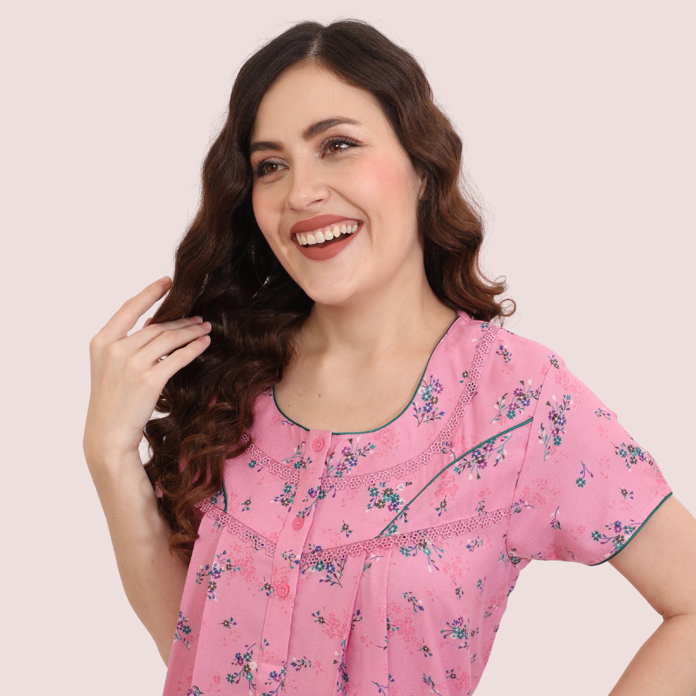 Printed Full-Length Night Gown