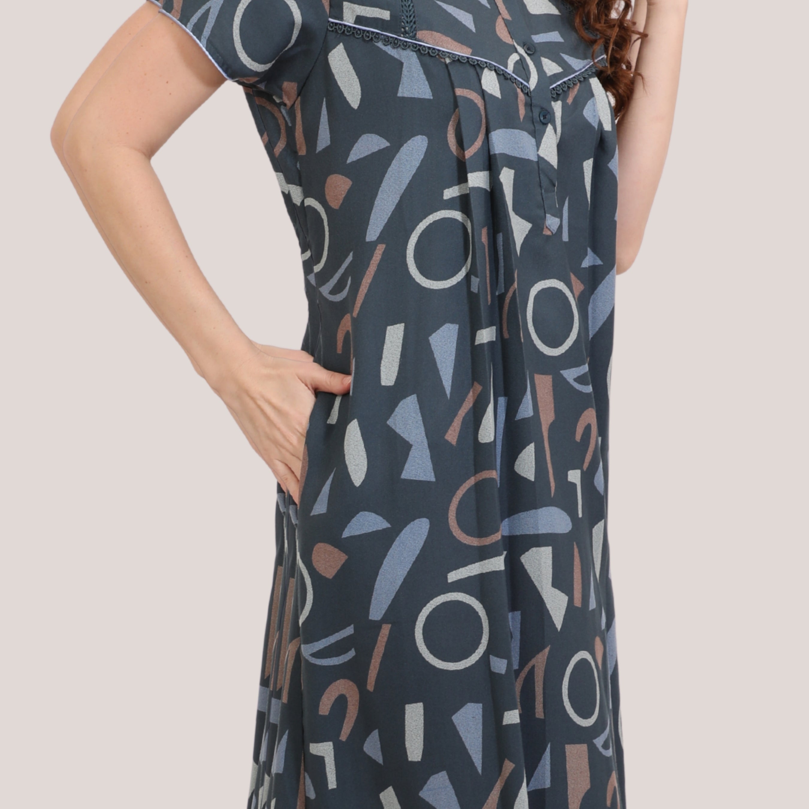 Printed Full-Length Night Gown