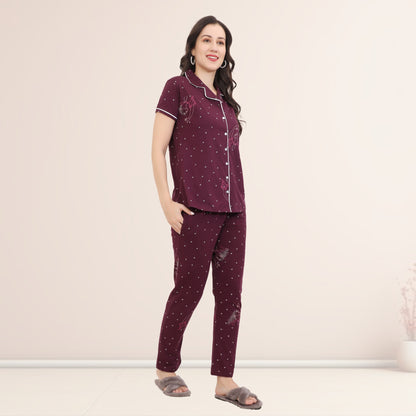 Printed Full Length Night Gown