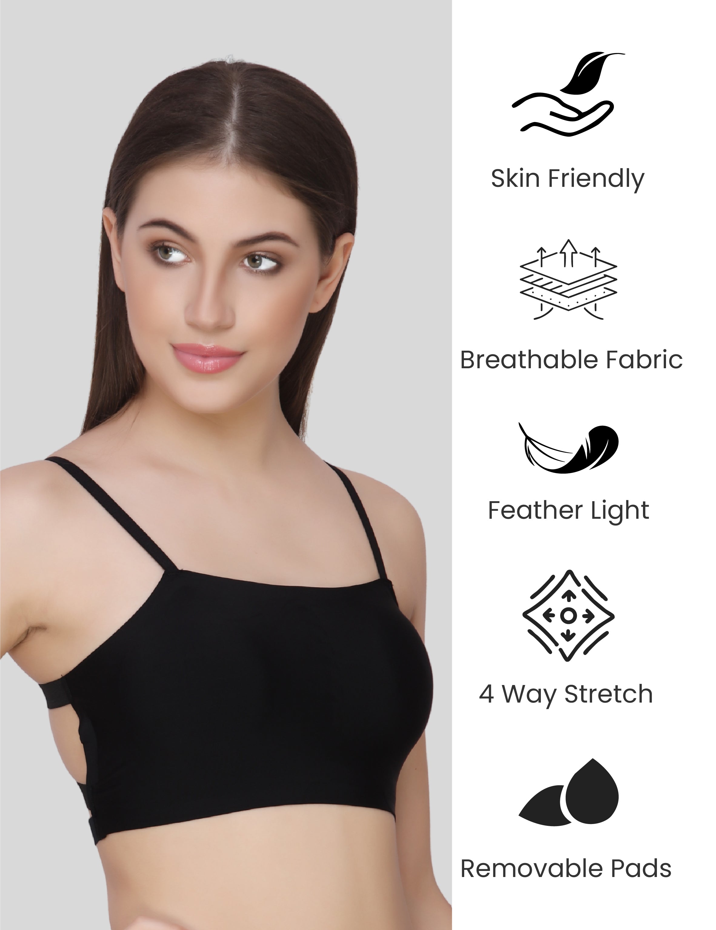 Nylon Spandex Everyday Regular Bra - Free Size