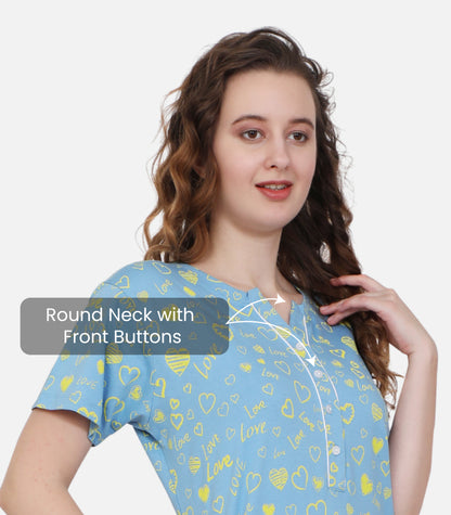 Hosiery Cotton Nighty Gown for Women