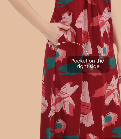 Printed Full-Length Night Gown
