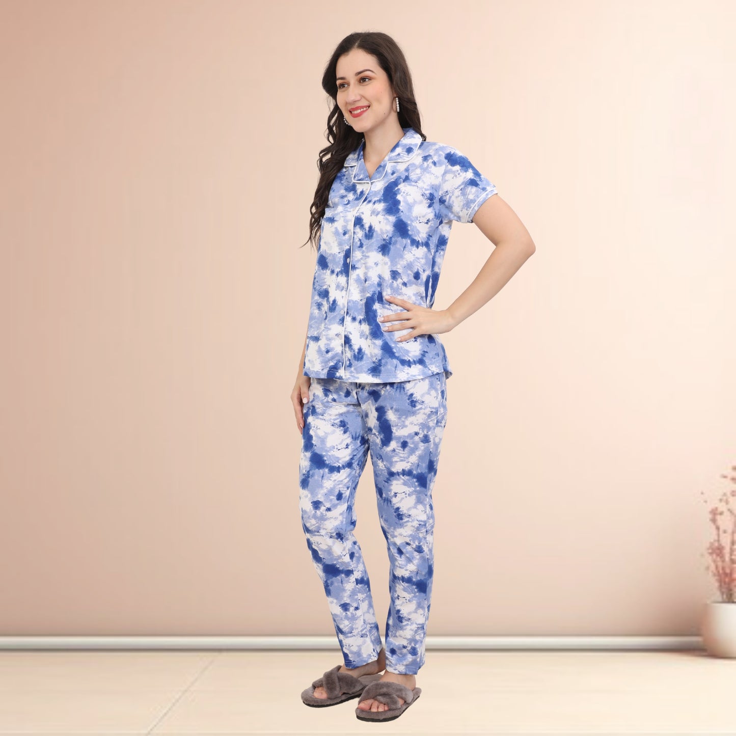 Printed Full Length Night Gown