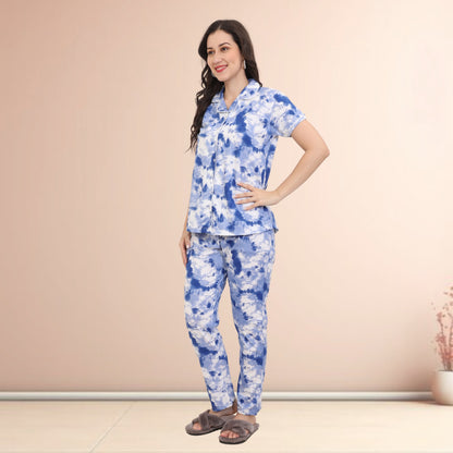 Printed Full Length Night Gown