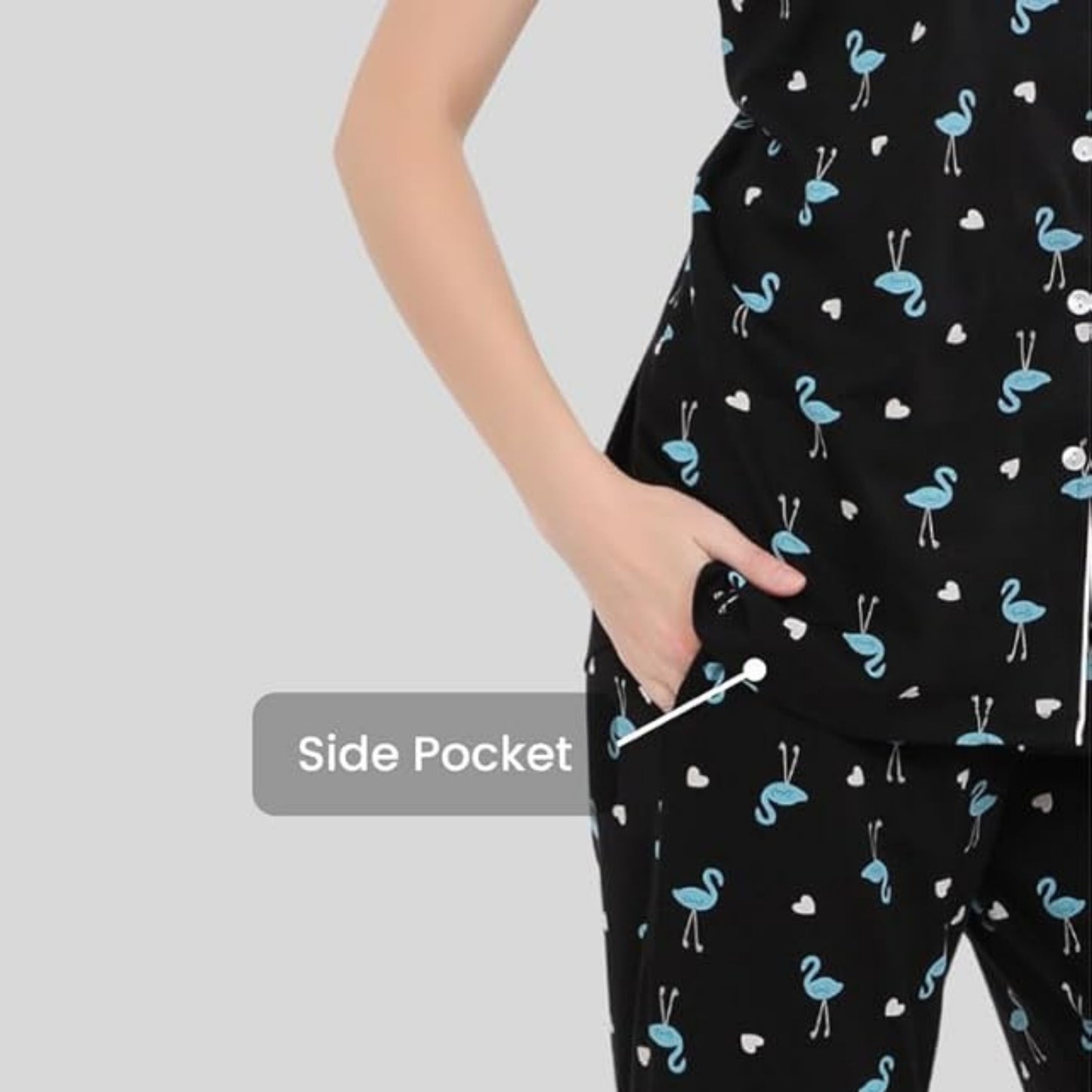 Printed Full Length Night Gown