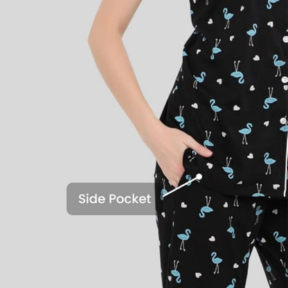 Printed Full Length Night Gown