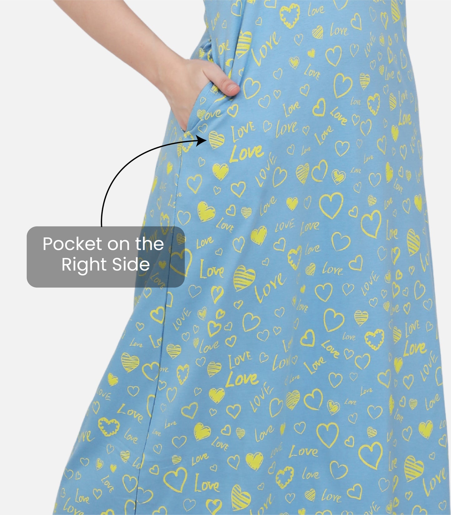 Hosiery Cotton Nighty Gown for Women