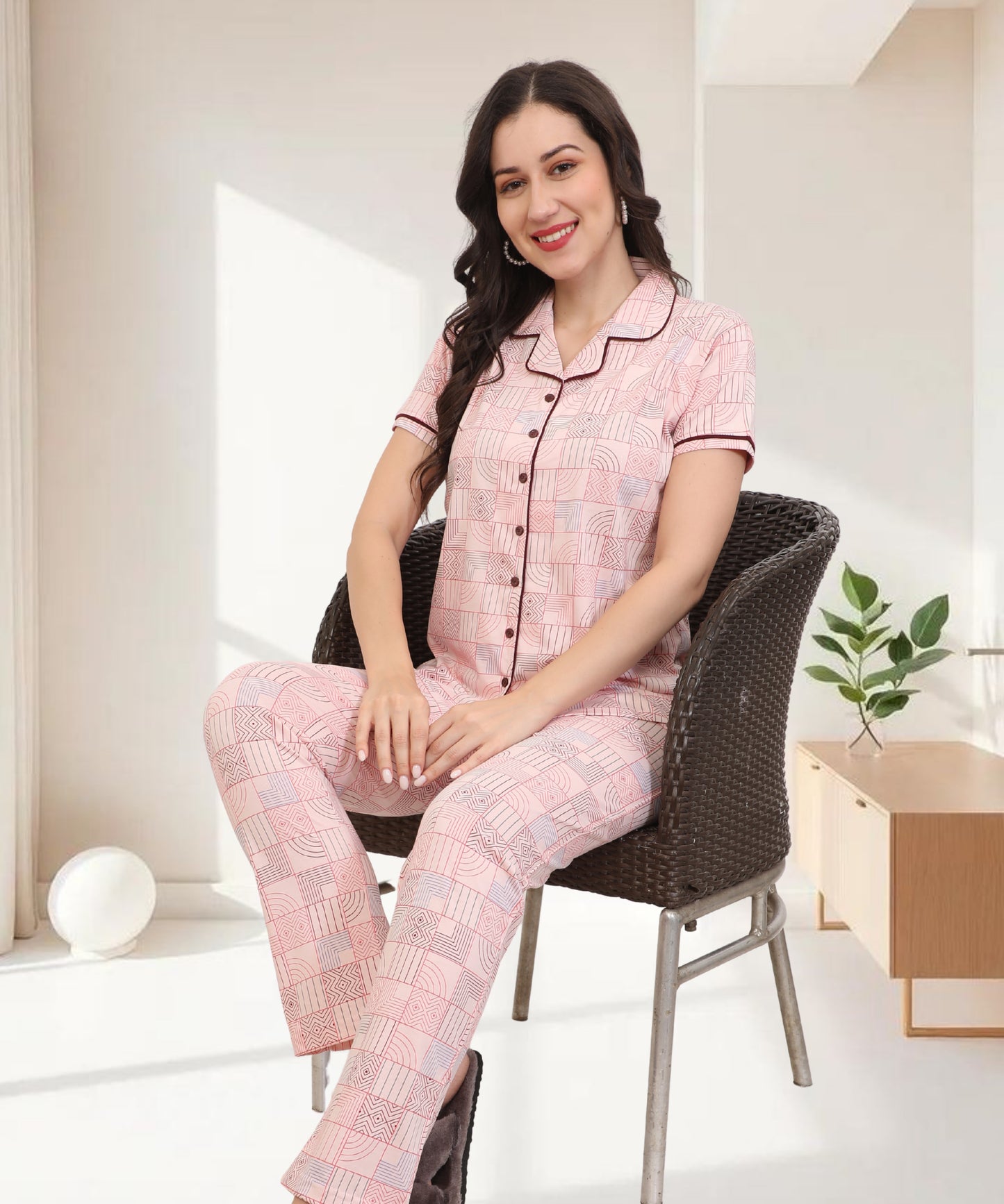 Printed Full Length Night Gown