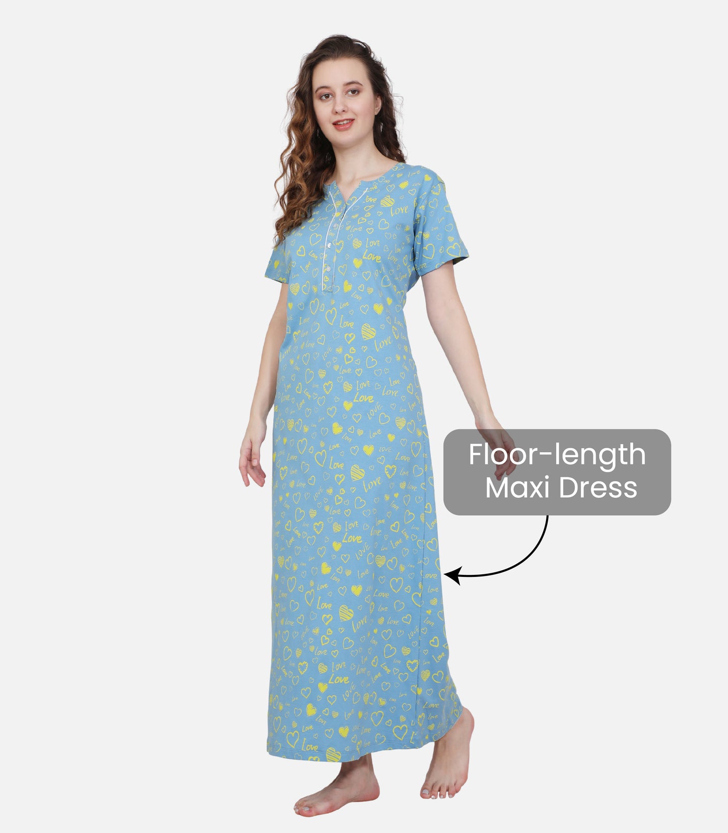 Hosiery Cotton Nighty Gown for Women