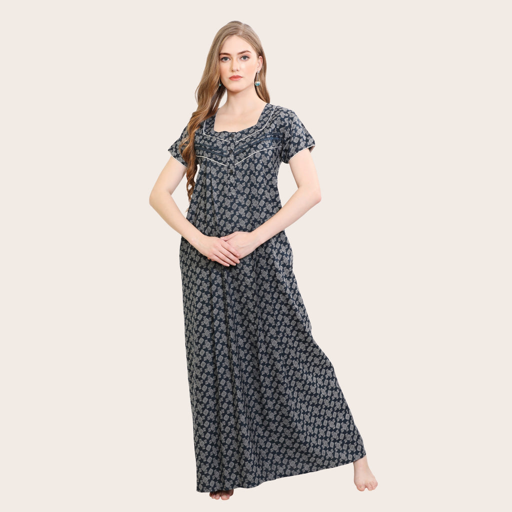 Printed Full-Length Night Gown