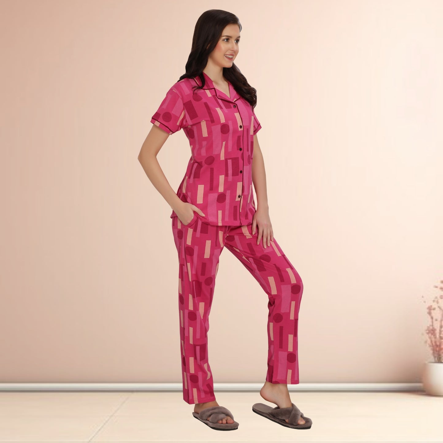Printed Full Length Night Gown