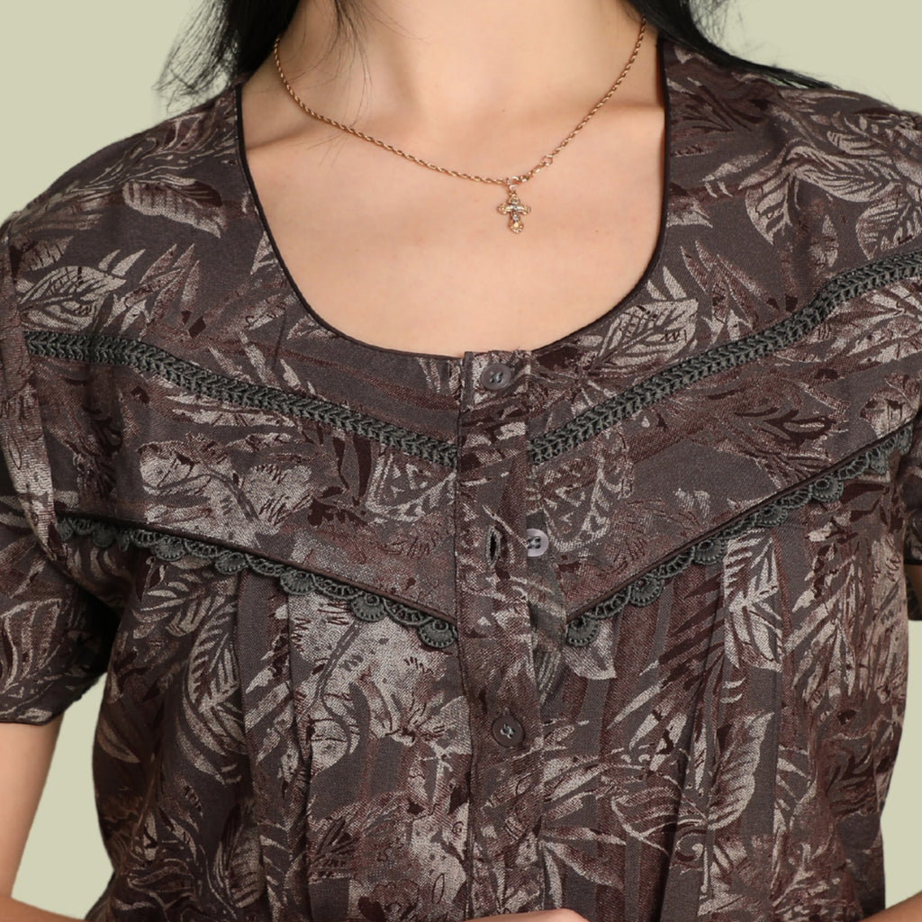 Printed Full-Length Night Gown