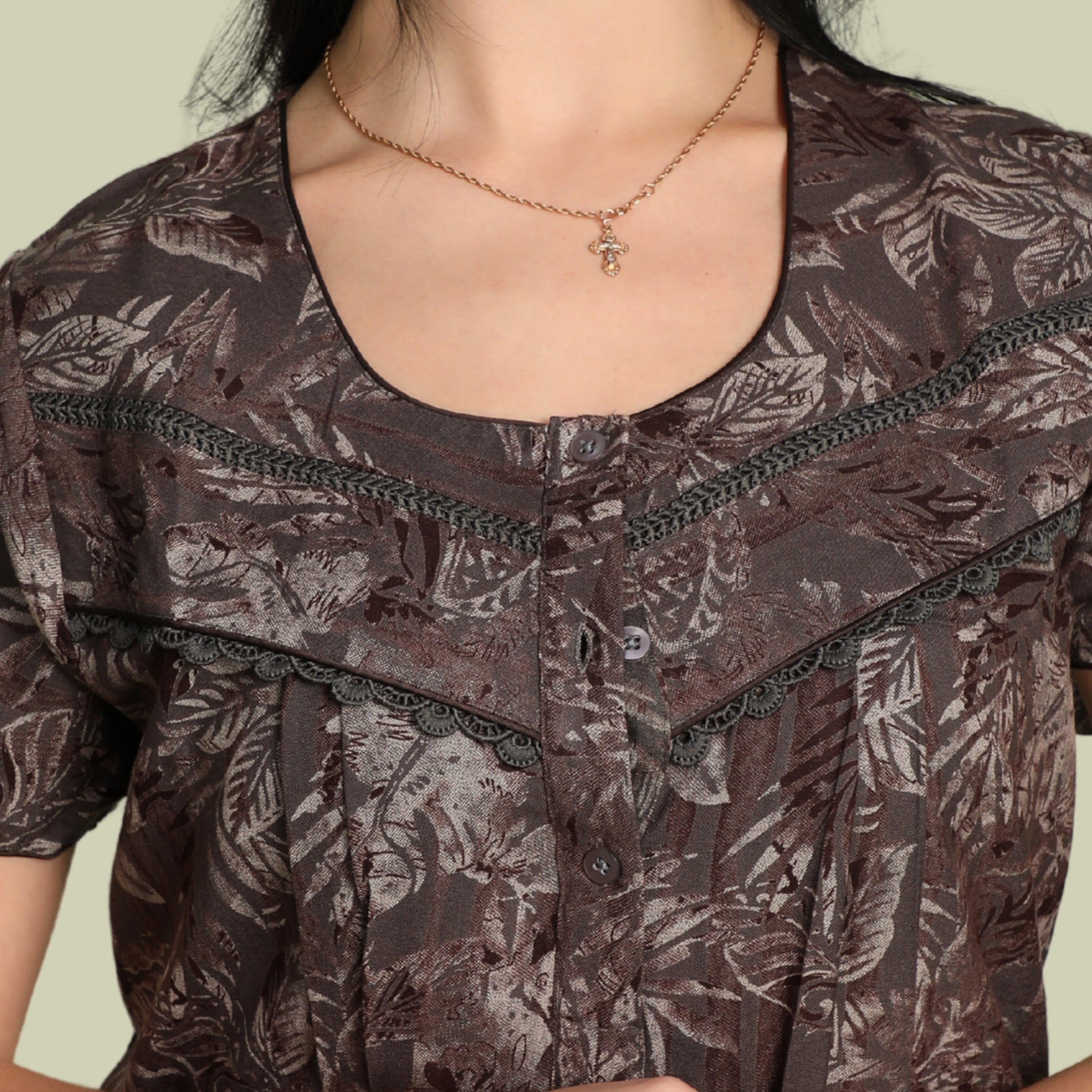 Printed Full-Length Night Gown