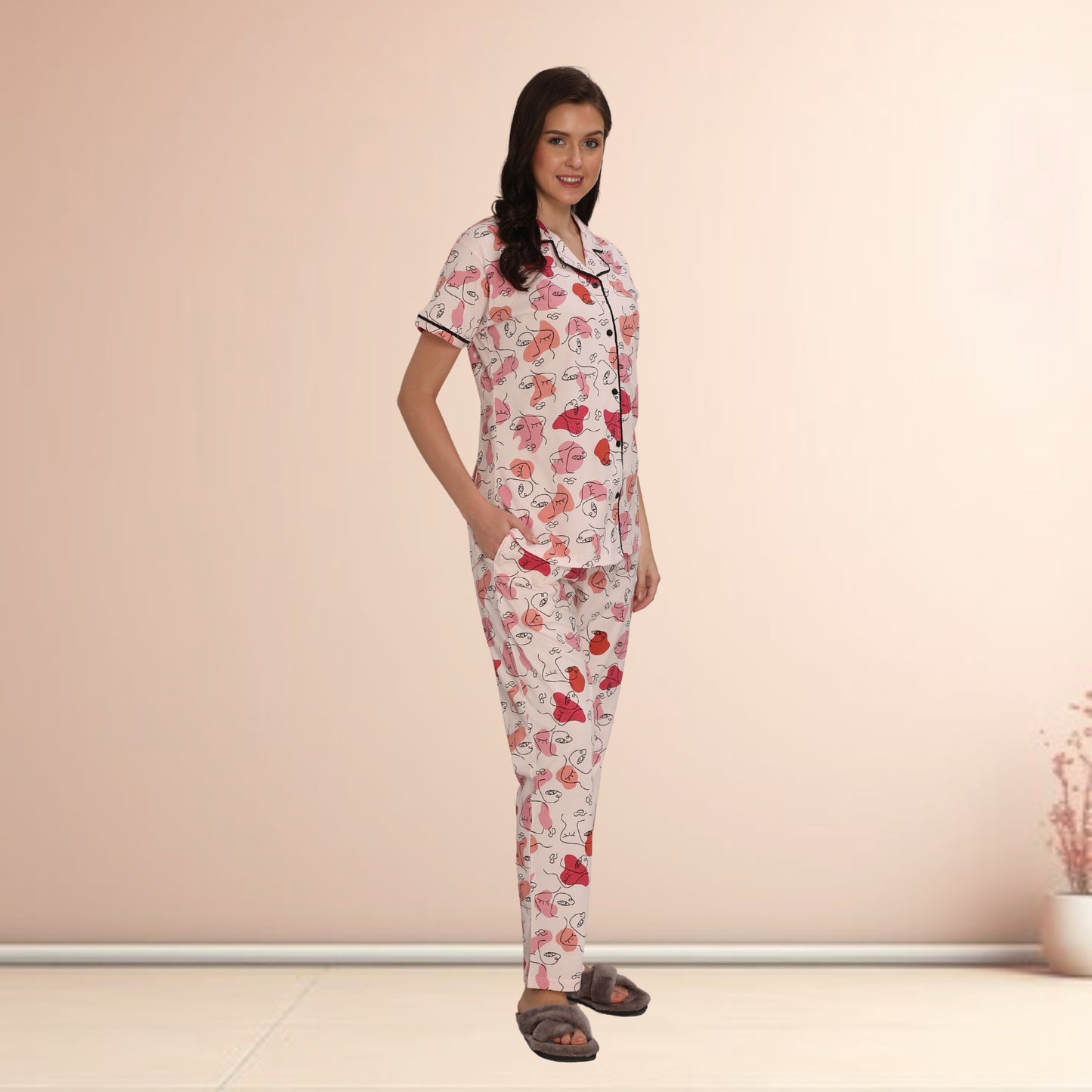 Printed Full Length Night Gown
