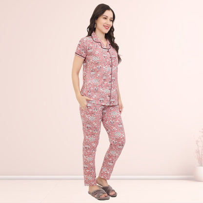 Printed Full Length Night Gown