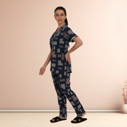 Printed Full Length Night Gown