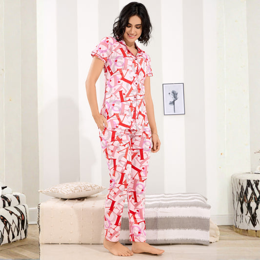Printed Full Length Night Gown