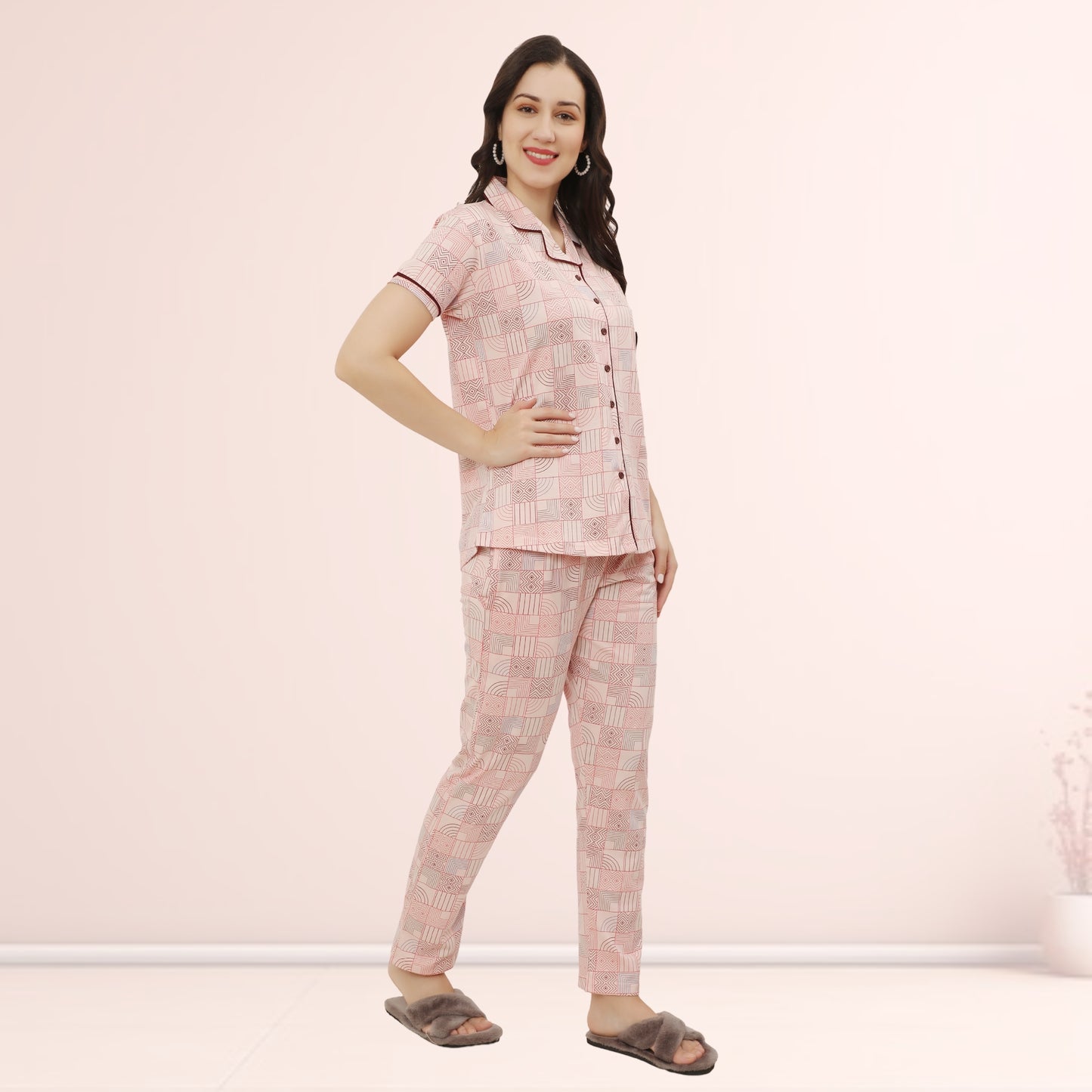 Printed Full Length Night Gown