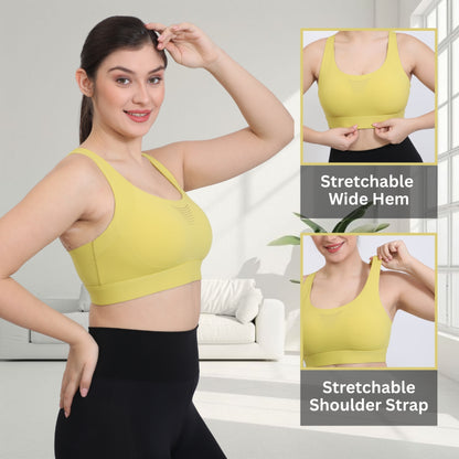 High Impact Strappy Criss Cross Back Workout Sports Bra