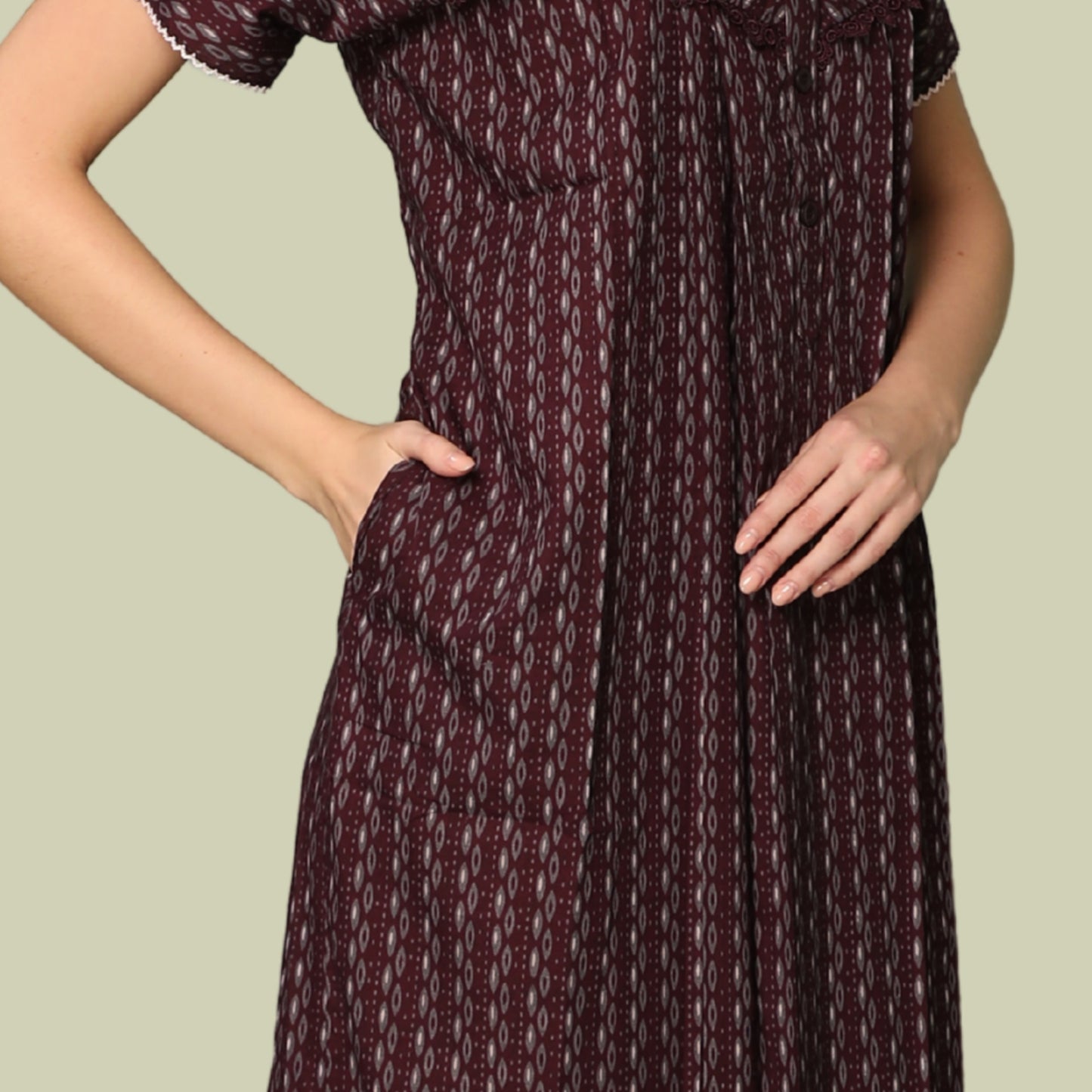 Printed Full Length Night Gown