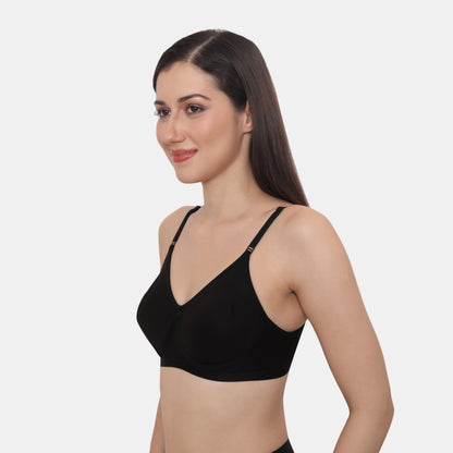 Full Coverage Padded Non-Wired Adjustable Straps Tshirt Bra