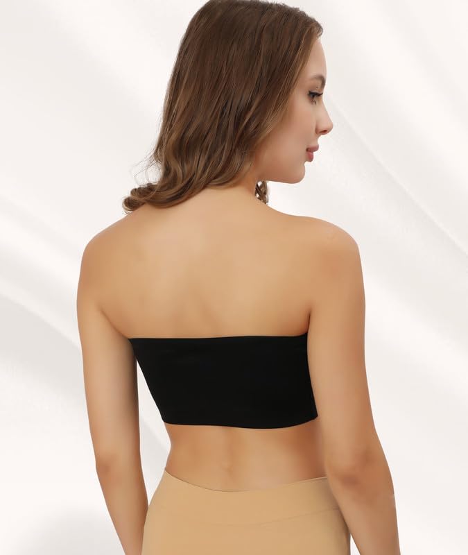 Non-Padded Strapless, Full Coverage, Non-Wired Tube Bra for Backless Dress