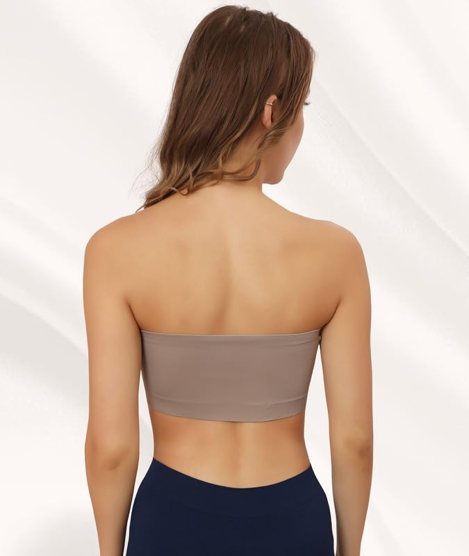 Non-Padded Strapless, Full Coverage, Non-Wired Tube Bra for Backless Dress