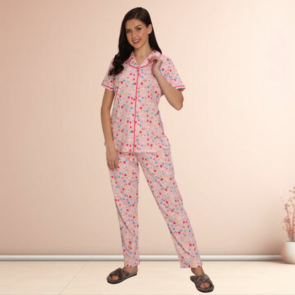 Printed Full Length Night Gown