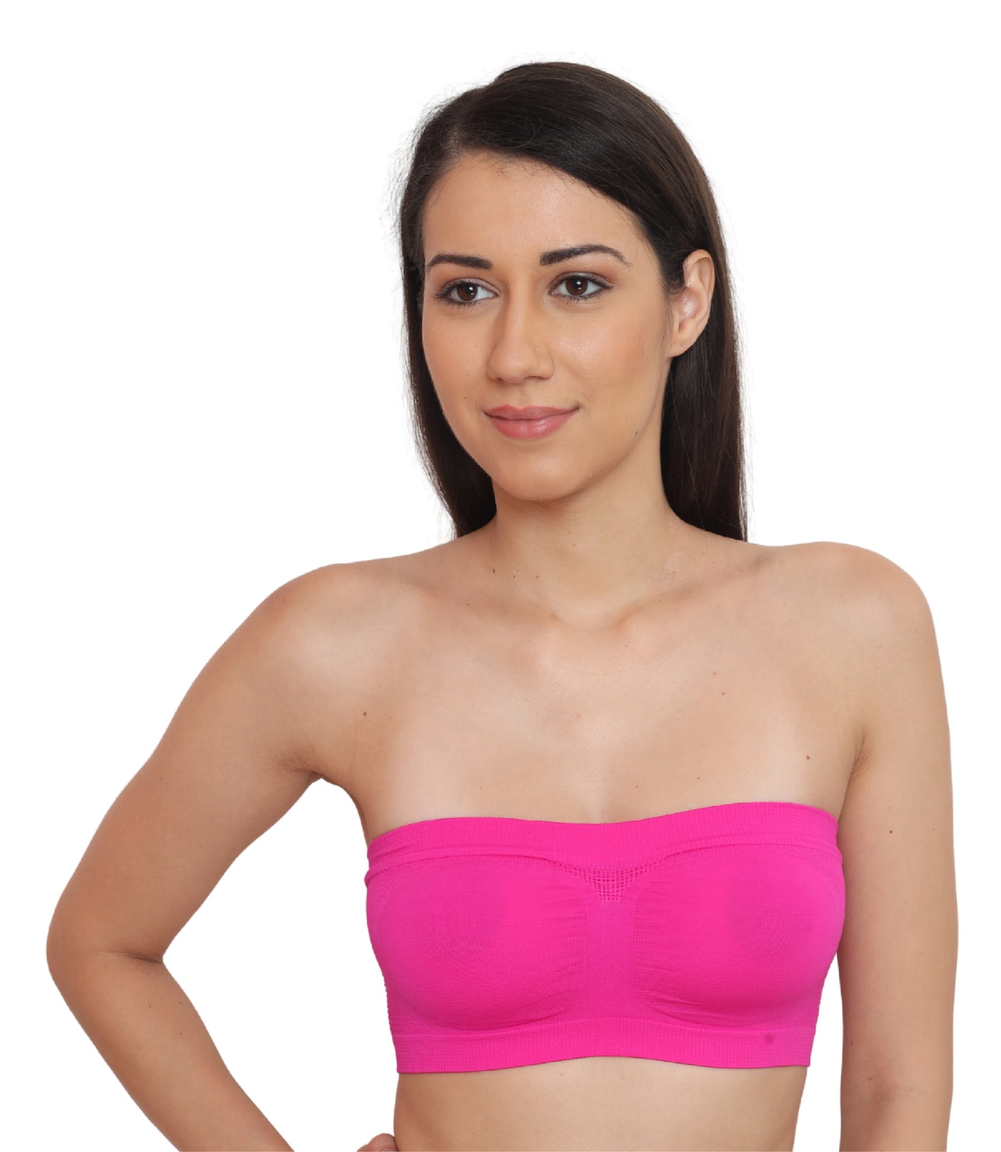 Seamless, Strapless, Full Coverage, Non-Wired Tube Bra