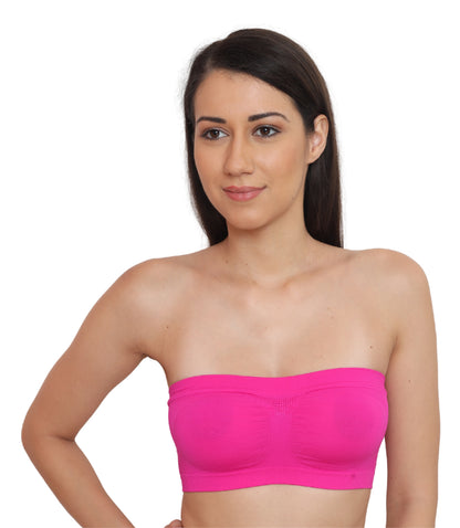 Seamless, Strapless, Full Coverage, Non-Wired Tube Bra