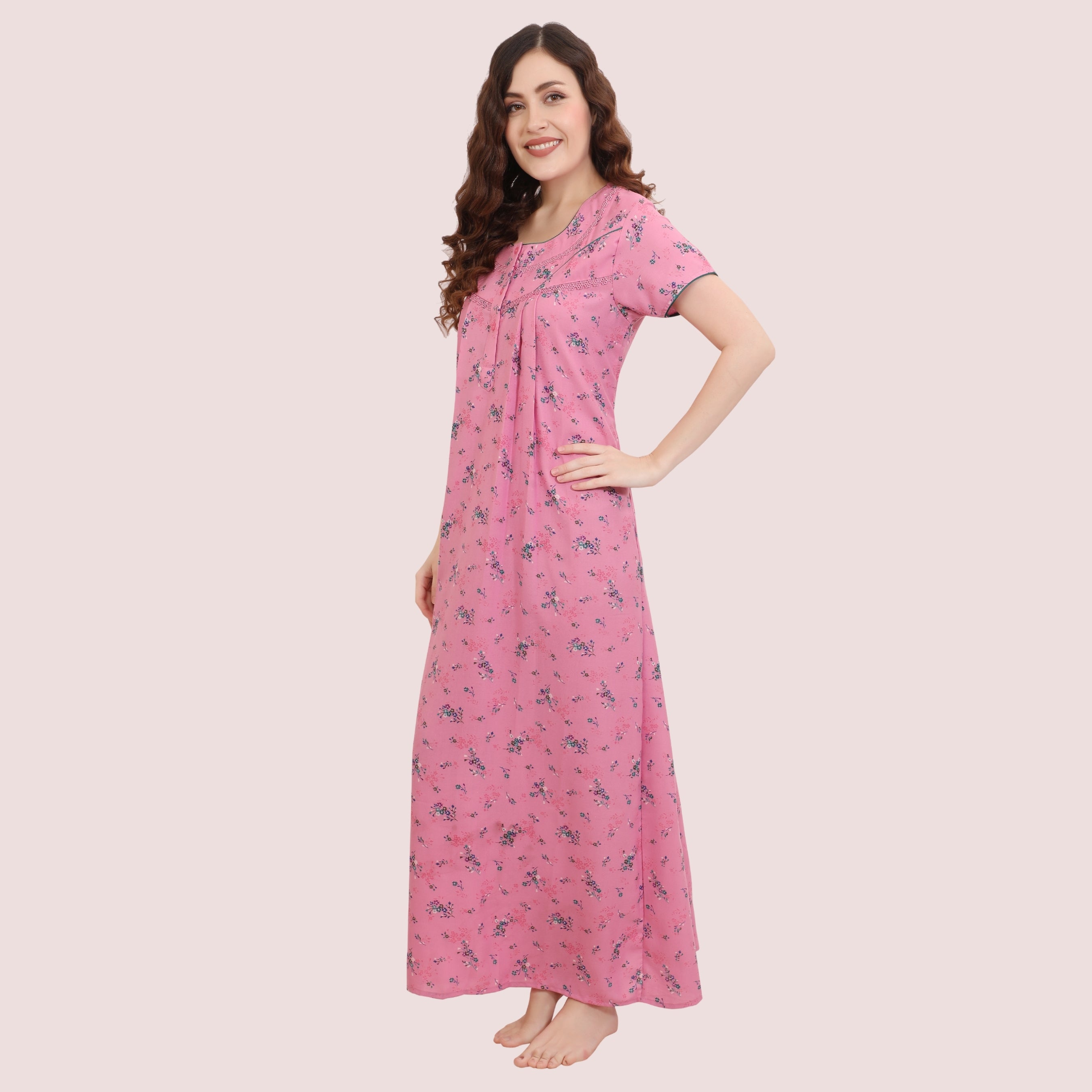 Printed Full-Length Night Gown