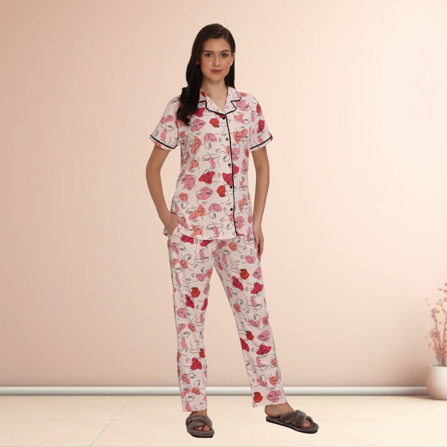 Printed Full Length Night Gown