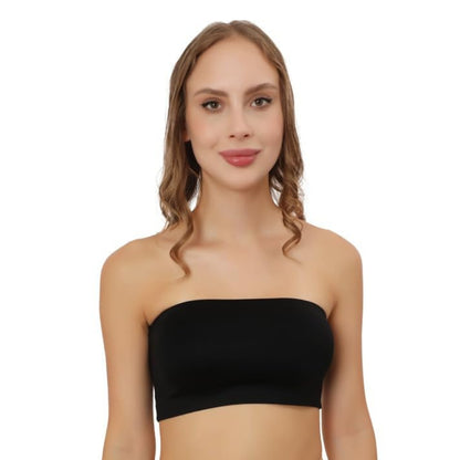 Non-Padded Strapless, Full Coverage, Non-Wired Tube Bra for Backless Dress