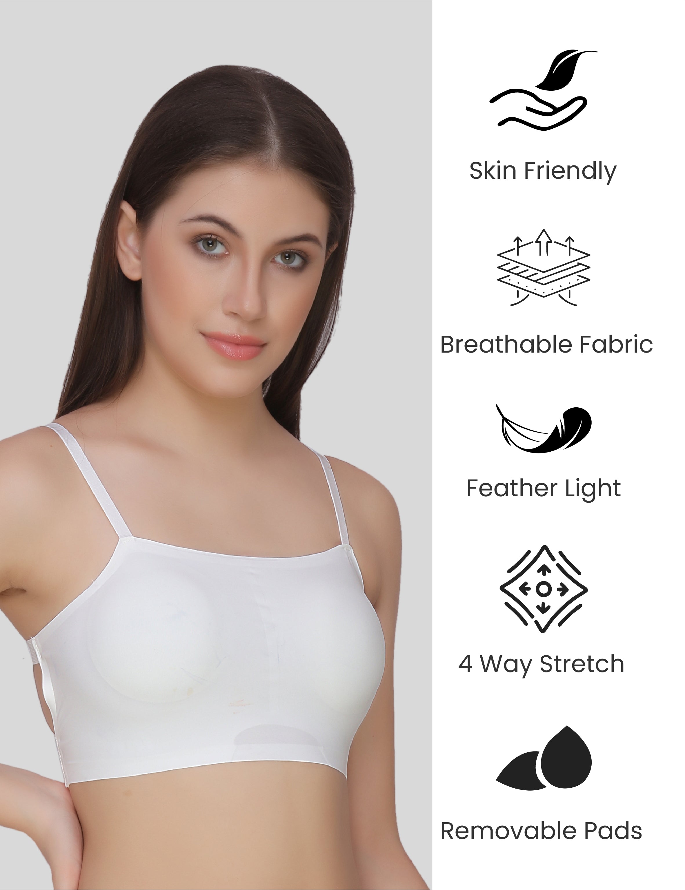 Nylon Spandex Everyday Regular Bra - Free Size