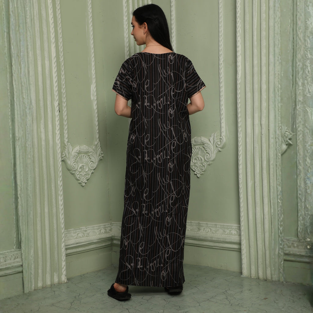 Printed Full-Length Night Gown