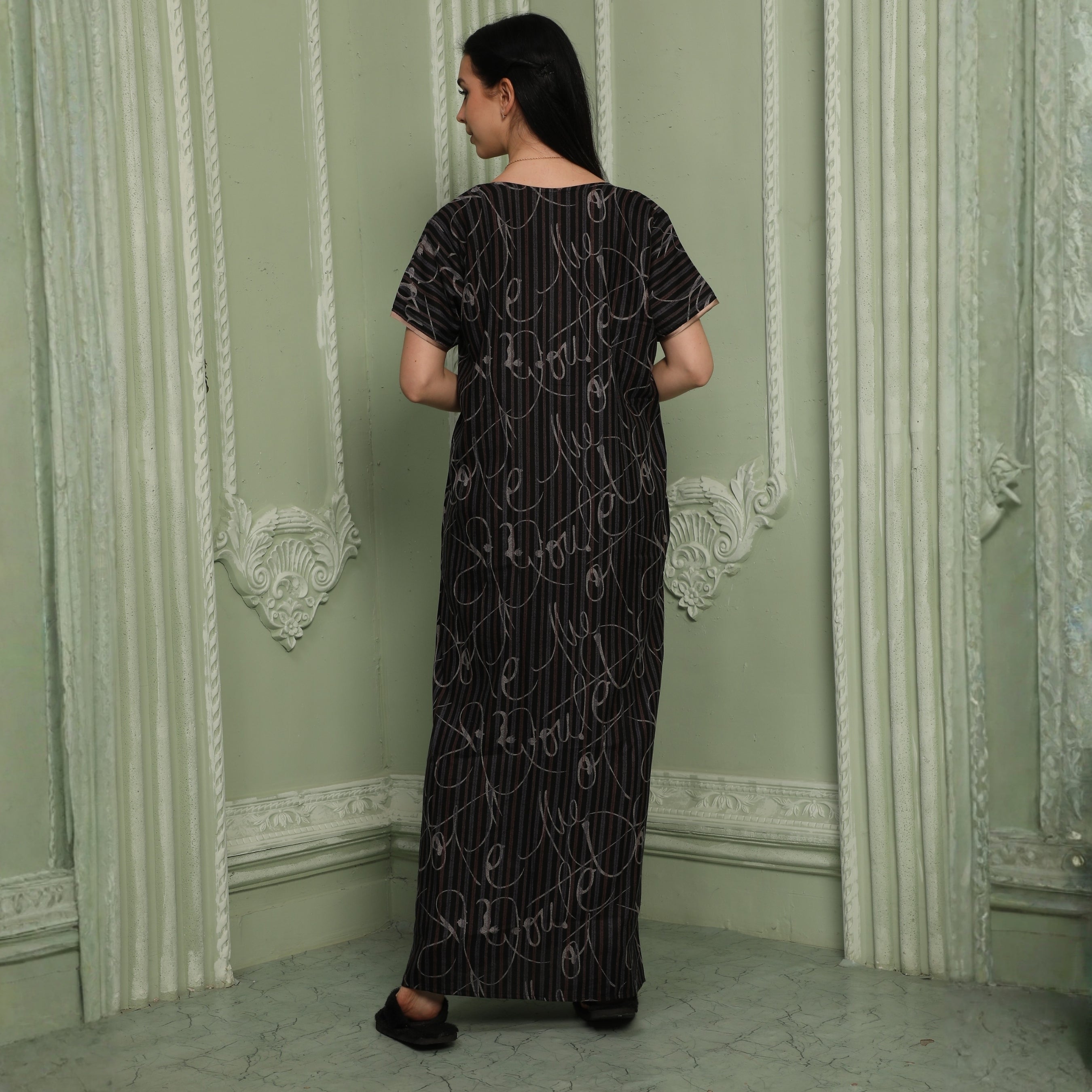 Printed Full-Length Night Gown