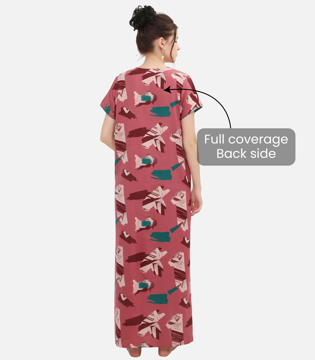 Printed Full-Length Night Gown