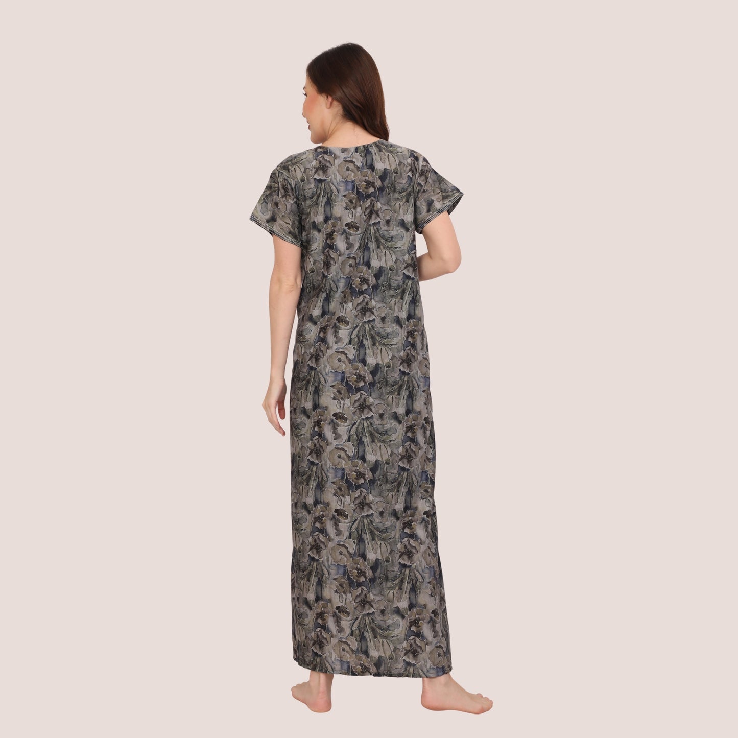 Printed Full Length Night Gown