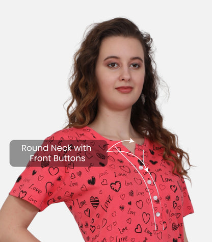 Hosiery Cotton Nighty Gown for Women