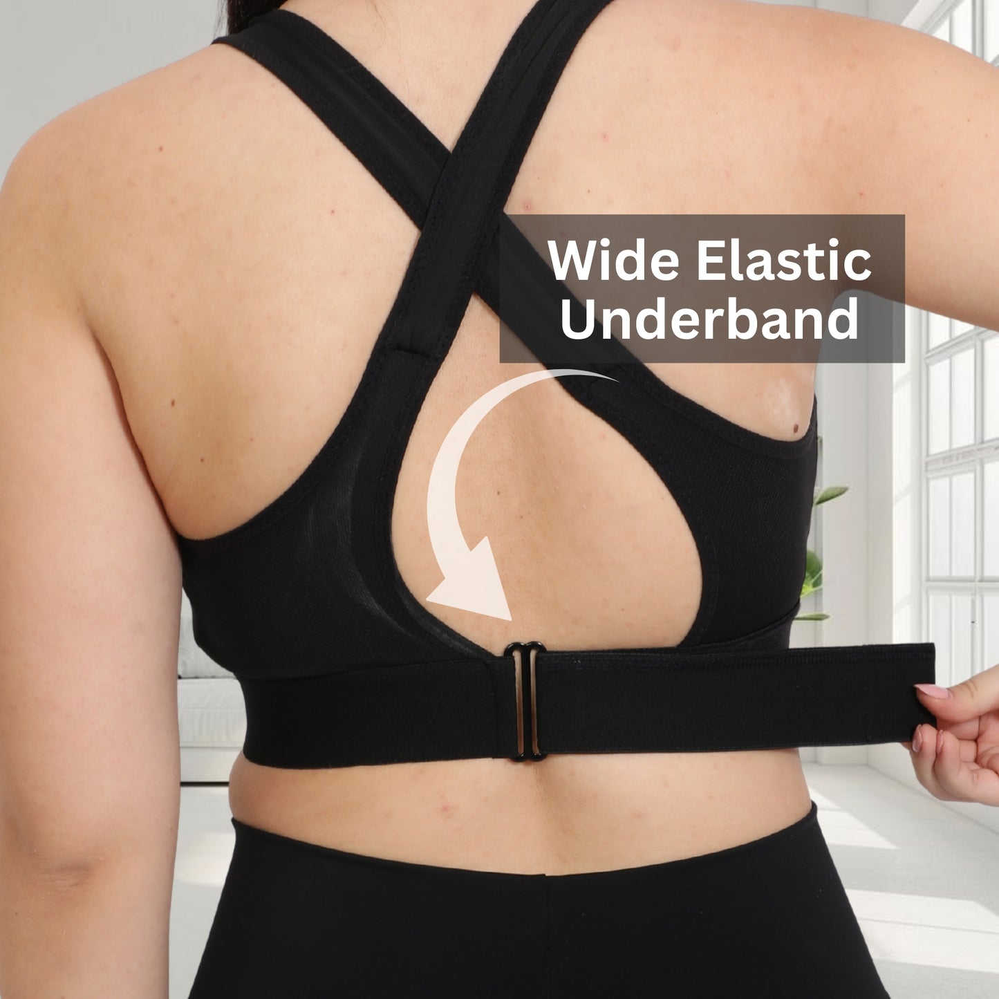 Front Zip Closure Sports Bra | High Support Fit