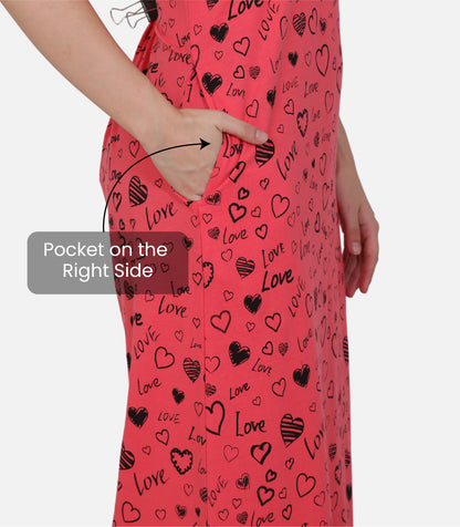 Hosiery Cotton Nighty Gown for Women