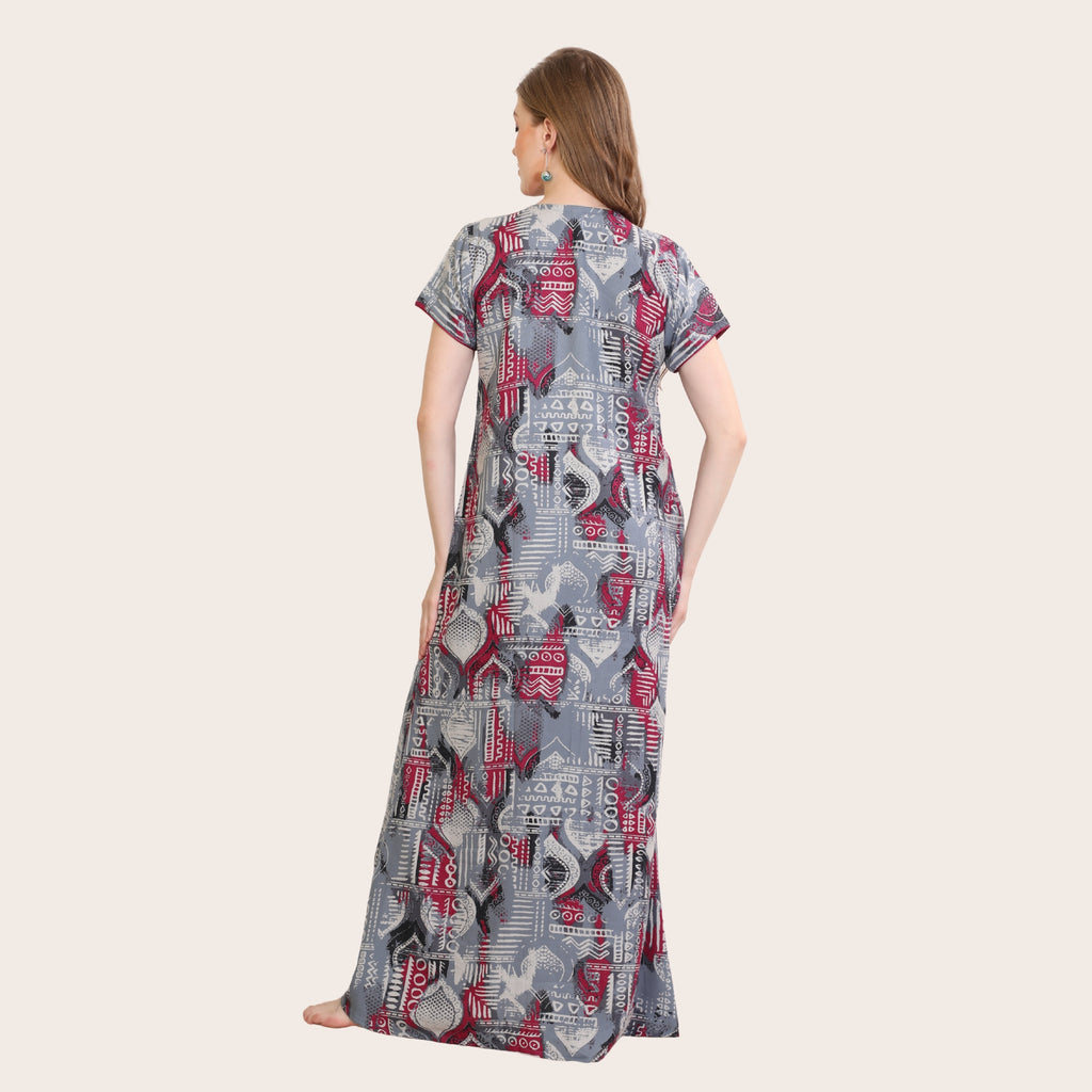 Printed Full-Length Night Gown